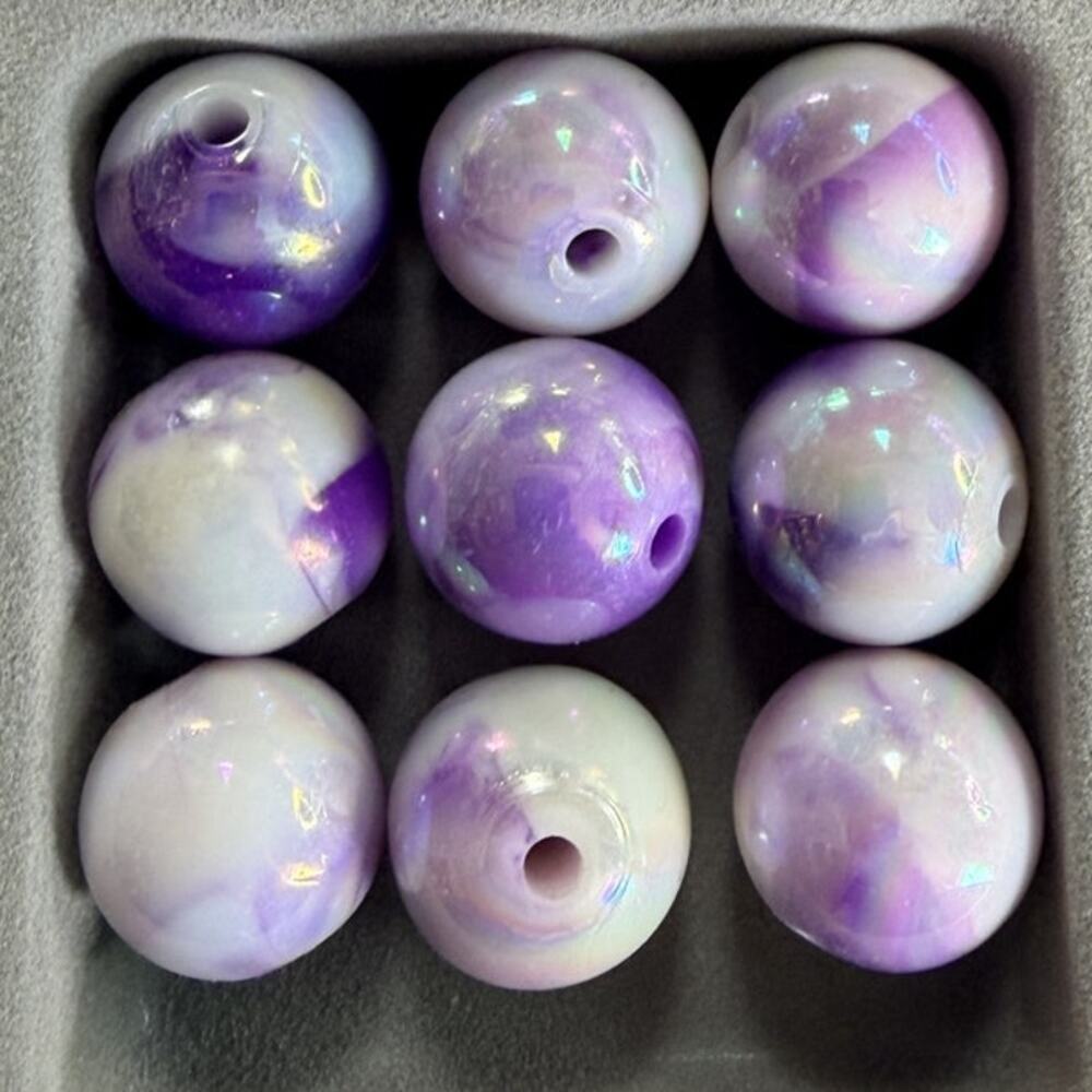 #8128 5 piece Marbled Cloud beads - You Choose color - 16mm For Beadable Items